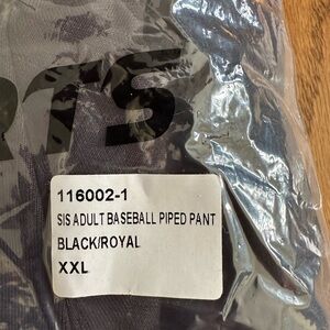 SIS Black & Royal Baseball Pants XXL